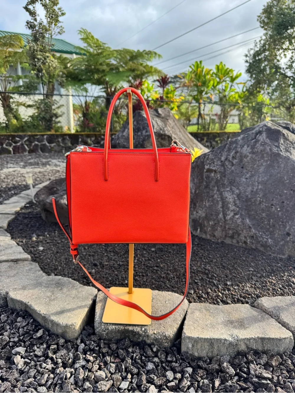 Kate Spade New York Bright red-orange Crossbody/Tote